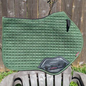 LeMieux Suede Close Contact Saddle Pad in Hunter Green